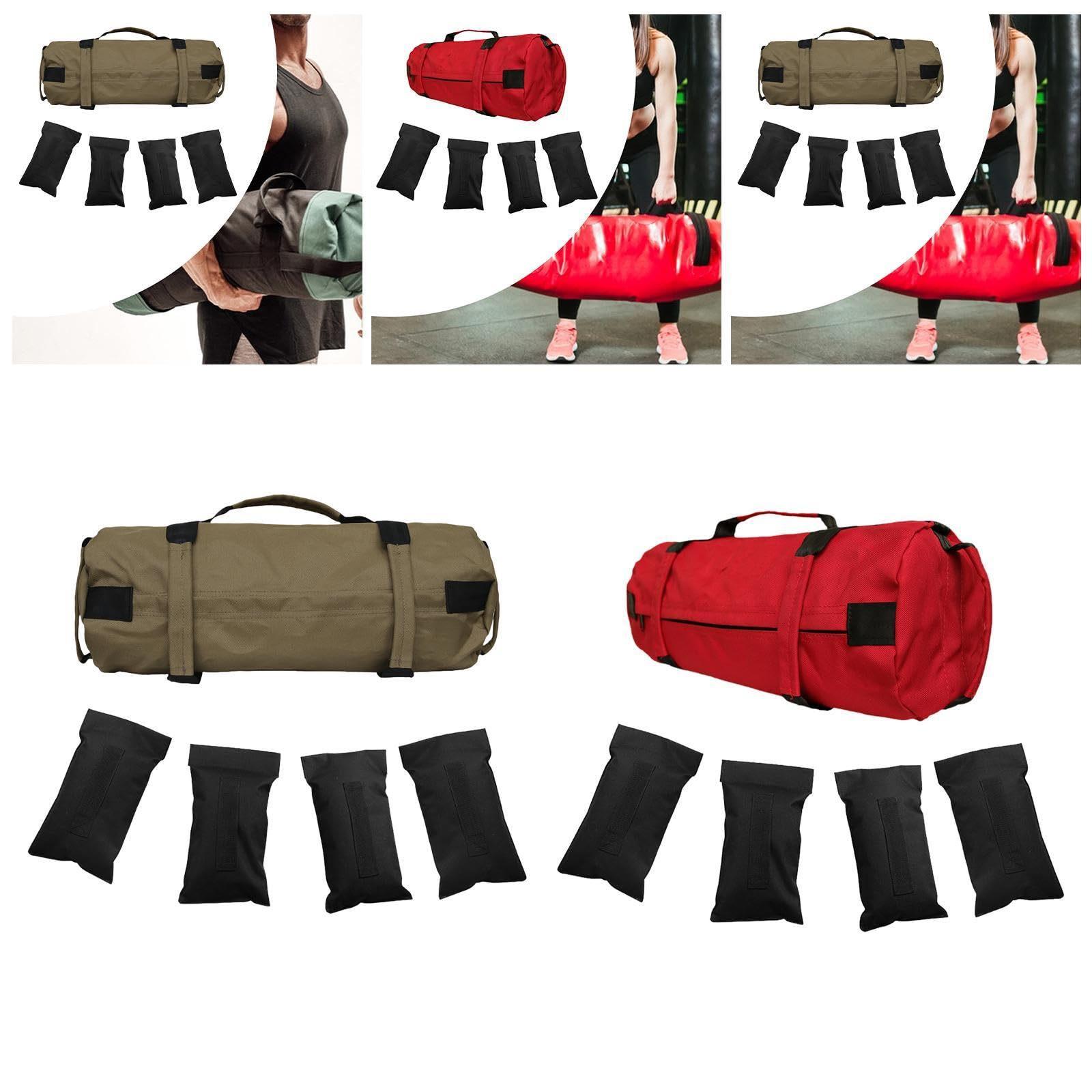 Merishopp Weightlifting Training Sandbag Core for Running Home Training Cross-Training Khaki