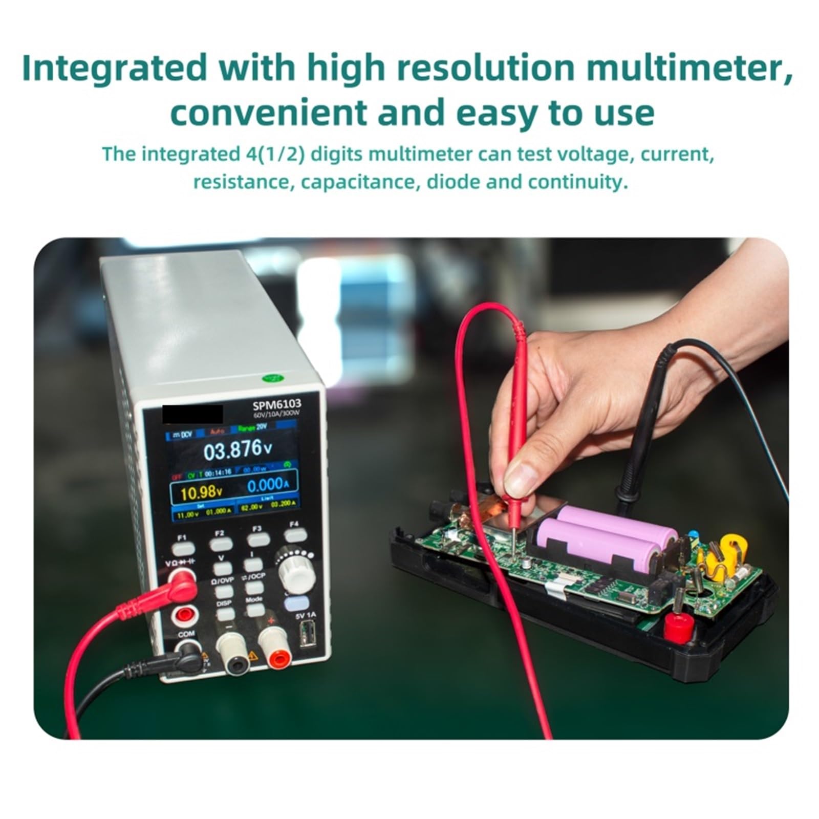 SPM3051 Programmierbares Labornetzteil Tisch-Gleichstromnetzteil mit Multimeter geregeltes Netzteil, Spannungsgetriebe