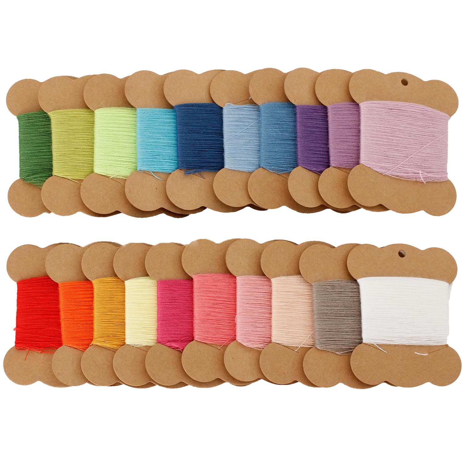 Kit de hilo de lana para bordar, 20 unidades, hilo de mezcla de lana para bordado para coser a mano, hilo de coser a máquina 42S/2 (color A)