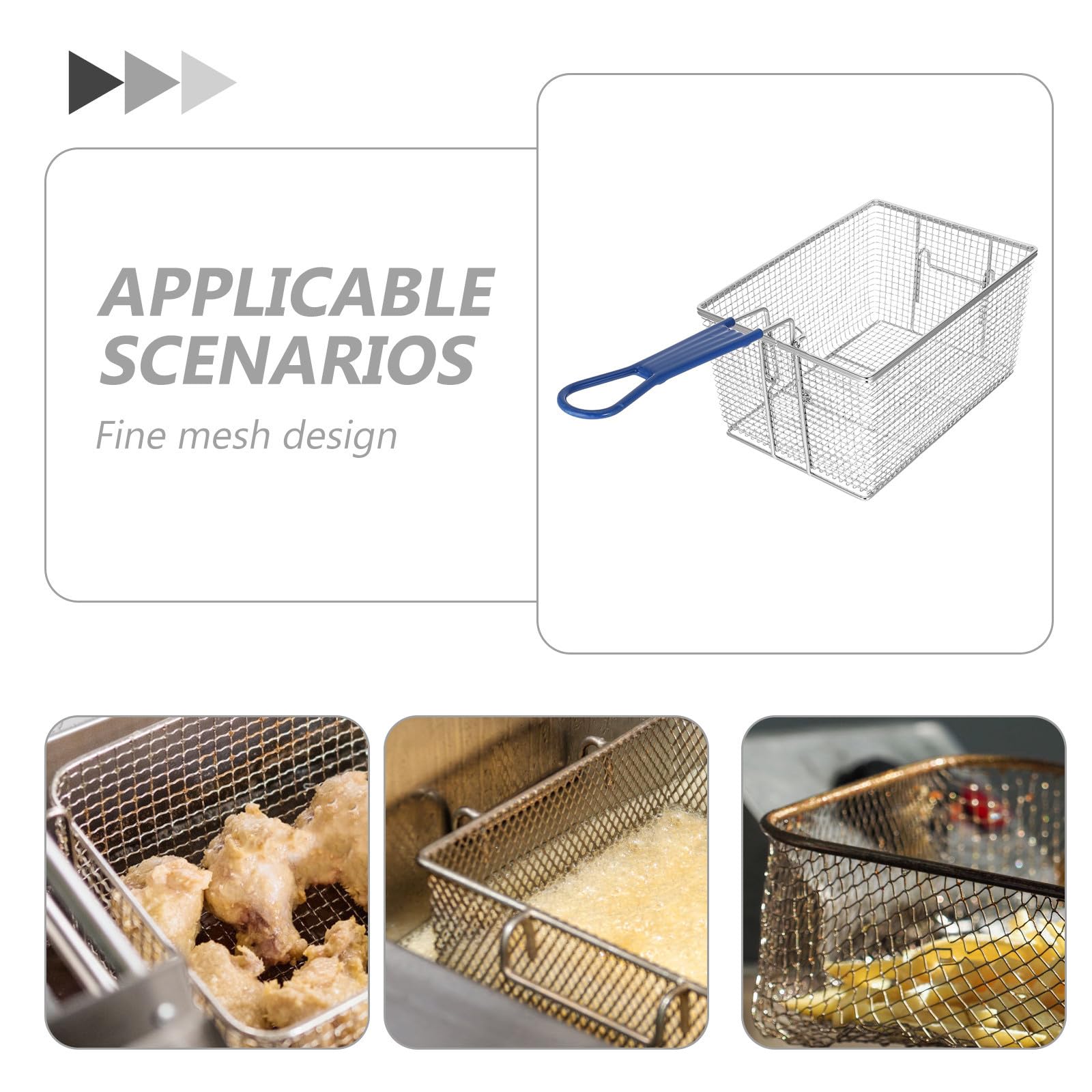 Cesta para Freír Profunda de Acero Inoxidable con Asa 24 Cm