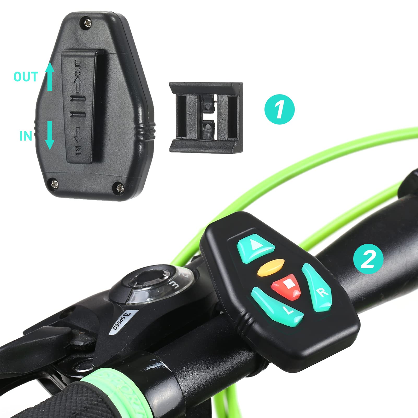 Lixada Reflektierende Fahrrad-Rucksackweste mit LED, Signal bei Richtungsänderung, wiederaufladbar über USB, Fernbedienung, für Radfahren, Spazierengehen