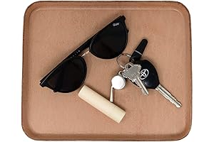 Northwind Molded Leather Valet Tray | Desk Organizer, 9.1 x 7.3 x .8"