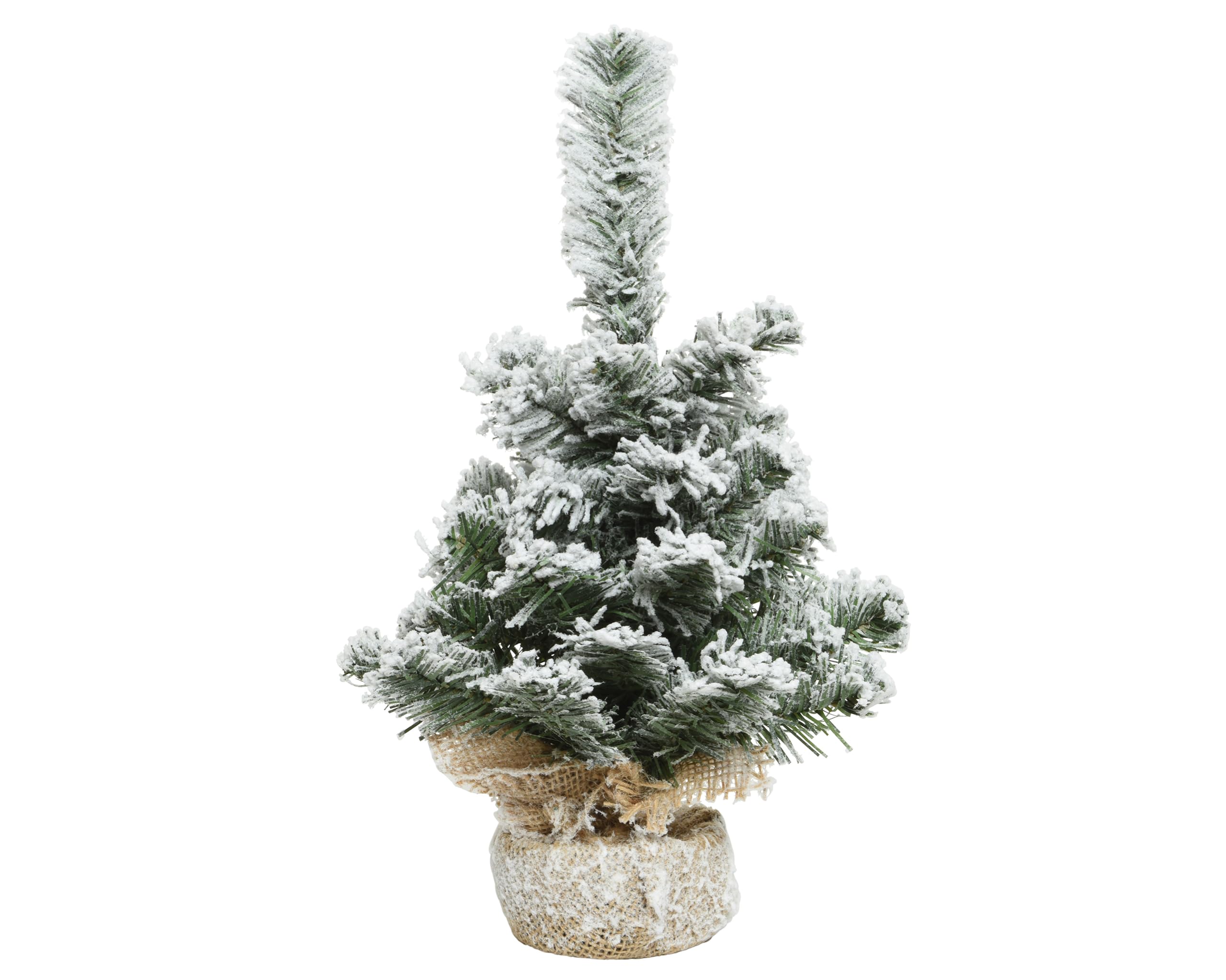 Everlands 45Cm Small Snowy Table Christmas Tree Natural Jute Bag Artificial Tree from B&Q