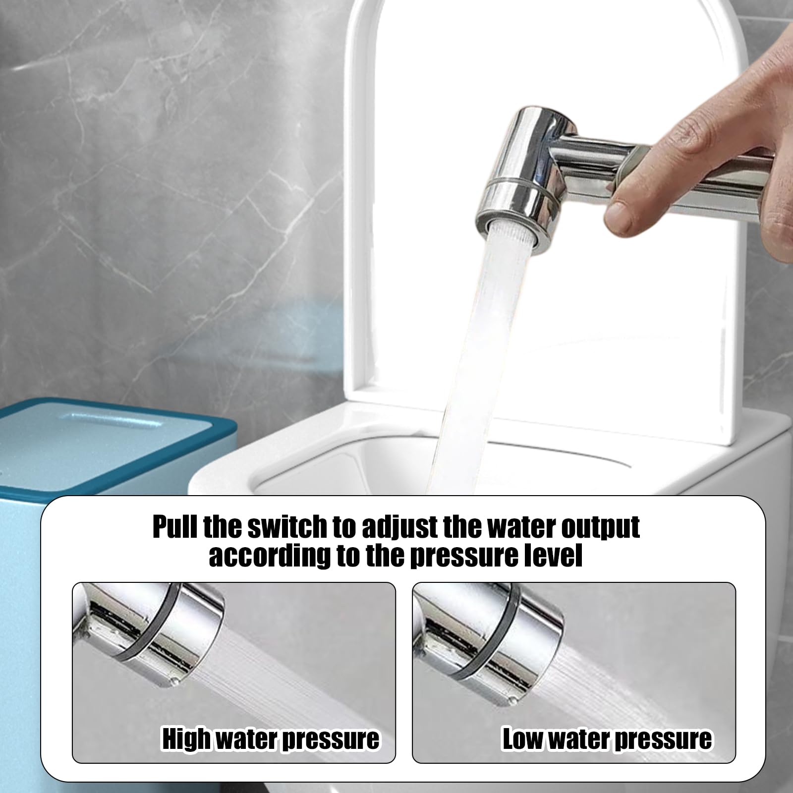 Bidet słuchawka prysznicowa, słuchawka prysznicowa do toalety, opryskiwacz ścienny ze stali nierdzewnej, z wężem sprężynowym i uchwytem ściennym do toalety, łazienki, kuchni (srebrny)