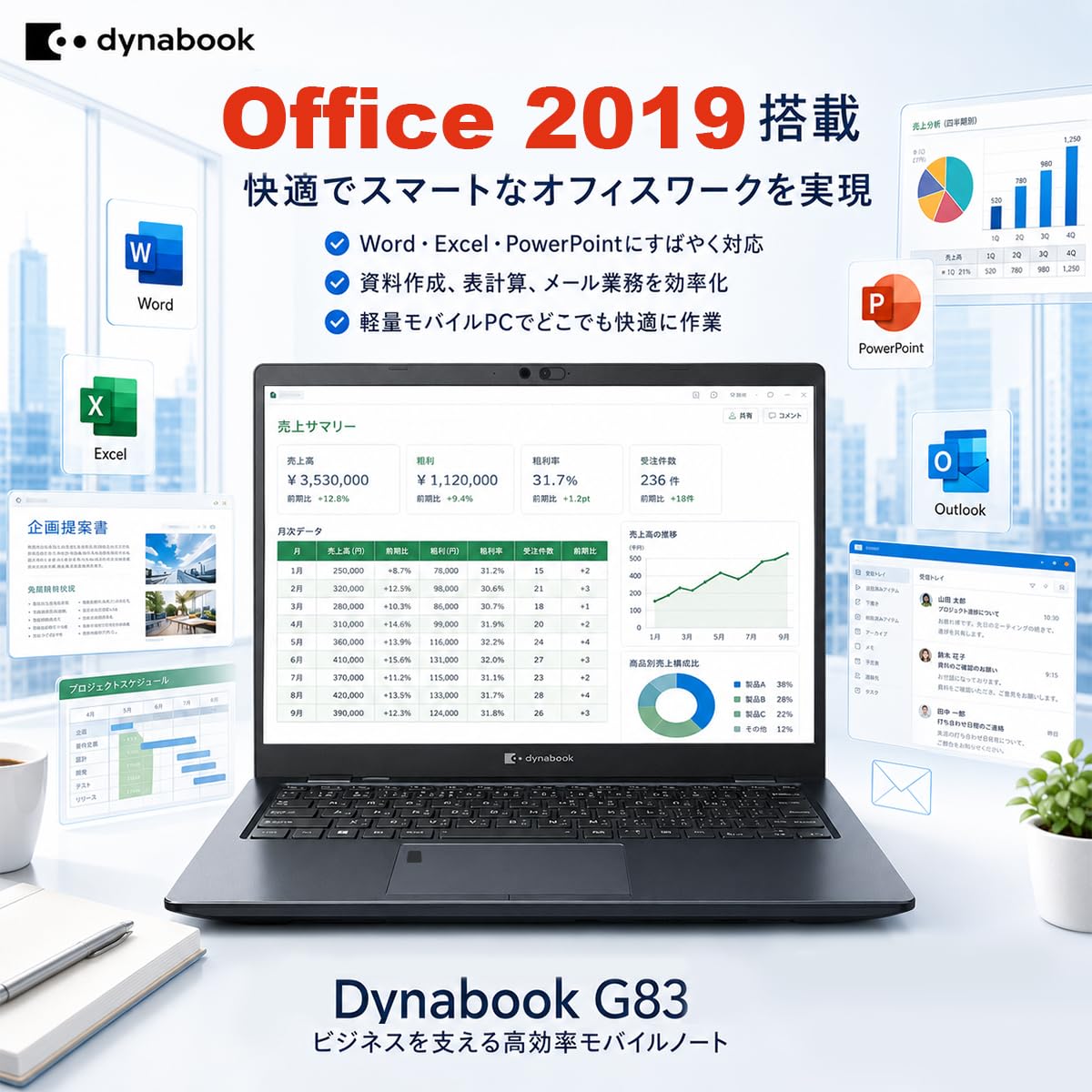 Amazon.co.jp: 【整備済み品】東芝ノートパソコンDynabook G83第12世代