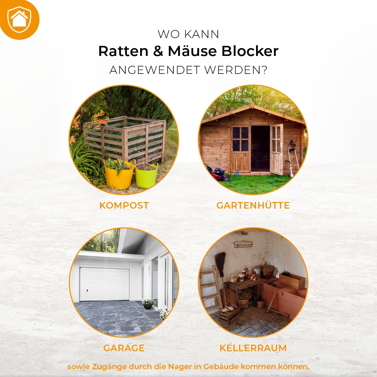 PROTECT HOME Ratten & Mäuse Blocker vertreibt Ratten und Mäuse zuverlässig mit sofortiger Wirkung und bis zu 2 Monate Dauerwirkung, 300 g