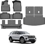 Tapis de sol & Cargo Liner Custom Fit pour Nissan Rogue 2021 2022 2023 2024 2025 2026 (Pas de modèles de sport) pour accessoires Rogue TPE 3D Tous les temps Liners de plancher lourds Tapis de camion