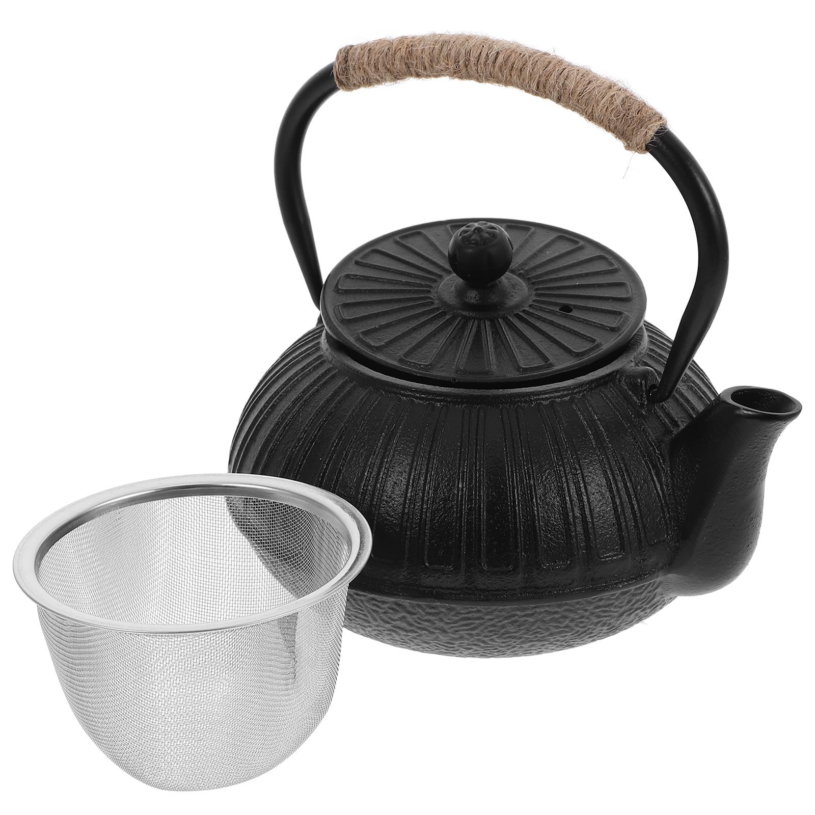 Luxshiny Tetera de Hierro Fundido de 600ml Infusor para Preparar Té, Diseño Japonés Elegante y Multifuncional Adecuado para Cocina y Sala de Té