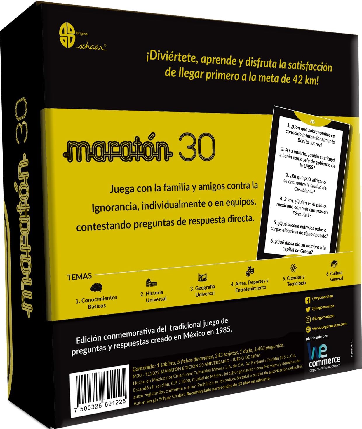 Juego de Mesa Maraton Edicion Conmemorativa 30 Años