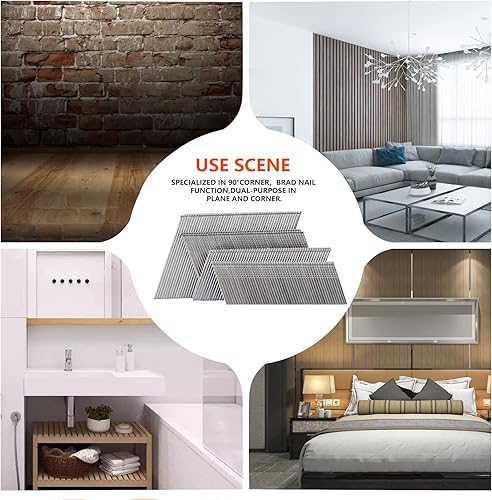 Miniatura 5 de SITLDY Clavos de acabado en ángulo de calibre 16 y 20 grados, 2-12 pulgadas, 1000 unidades galvanizadas, para clavadora neumática y eléctrica con