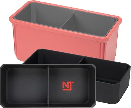 Neat Tools Juego de cubos divisores apilables grandes de 2 ranuras para organizador de paquetes Milwaukee parte superior e inferior