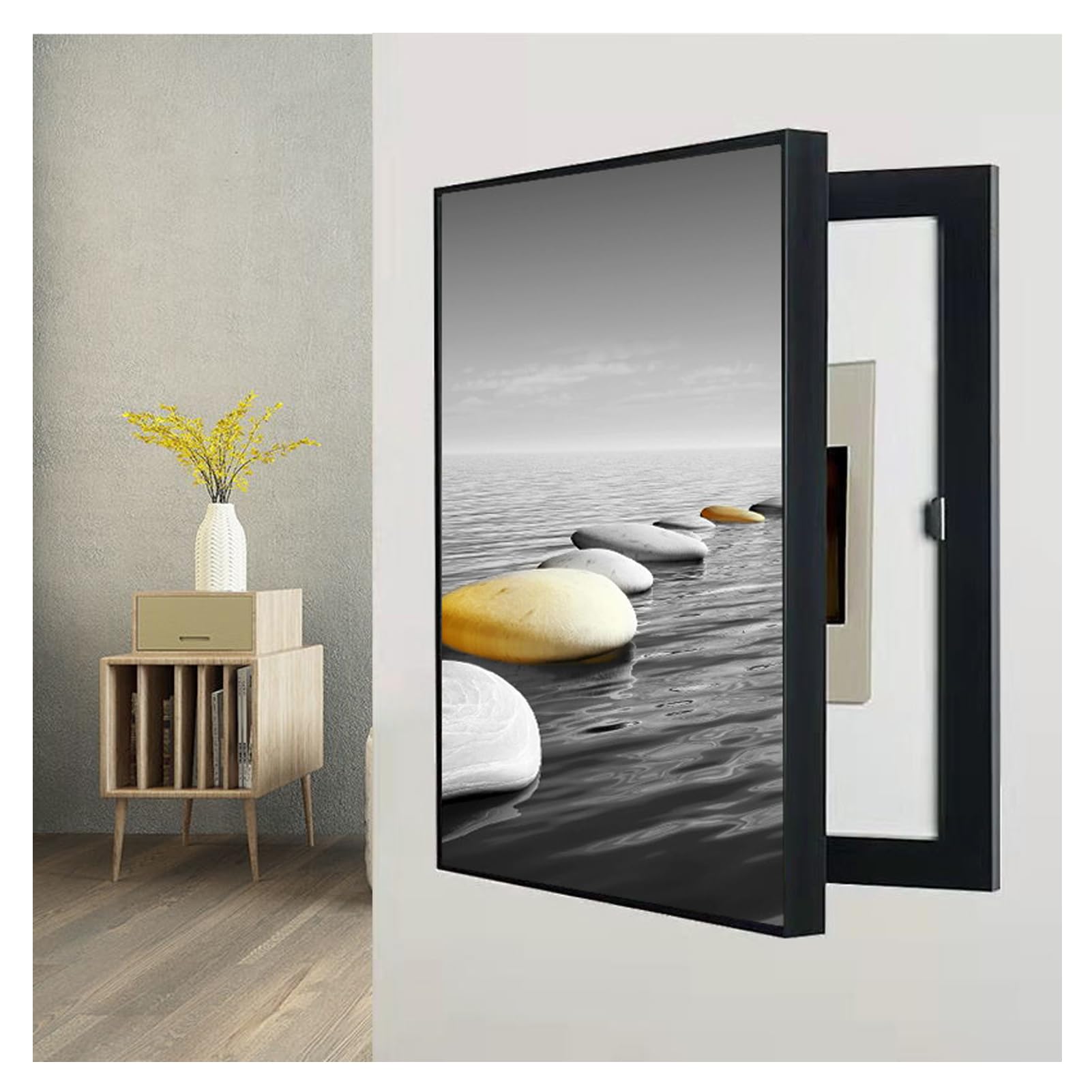 Copertura Decorativa Per Contatore Elettrico - In Legno 40x30 Cm Per Parete - Foto 4