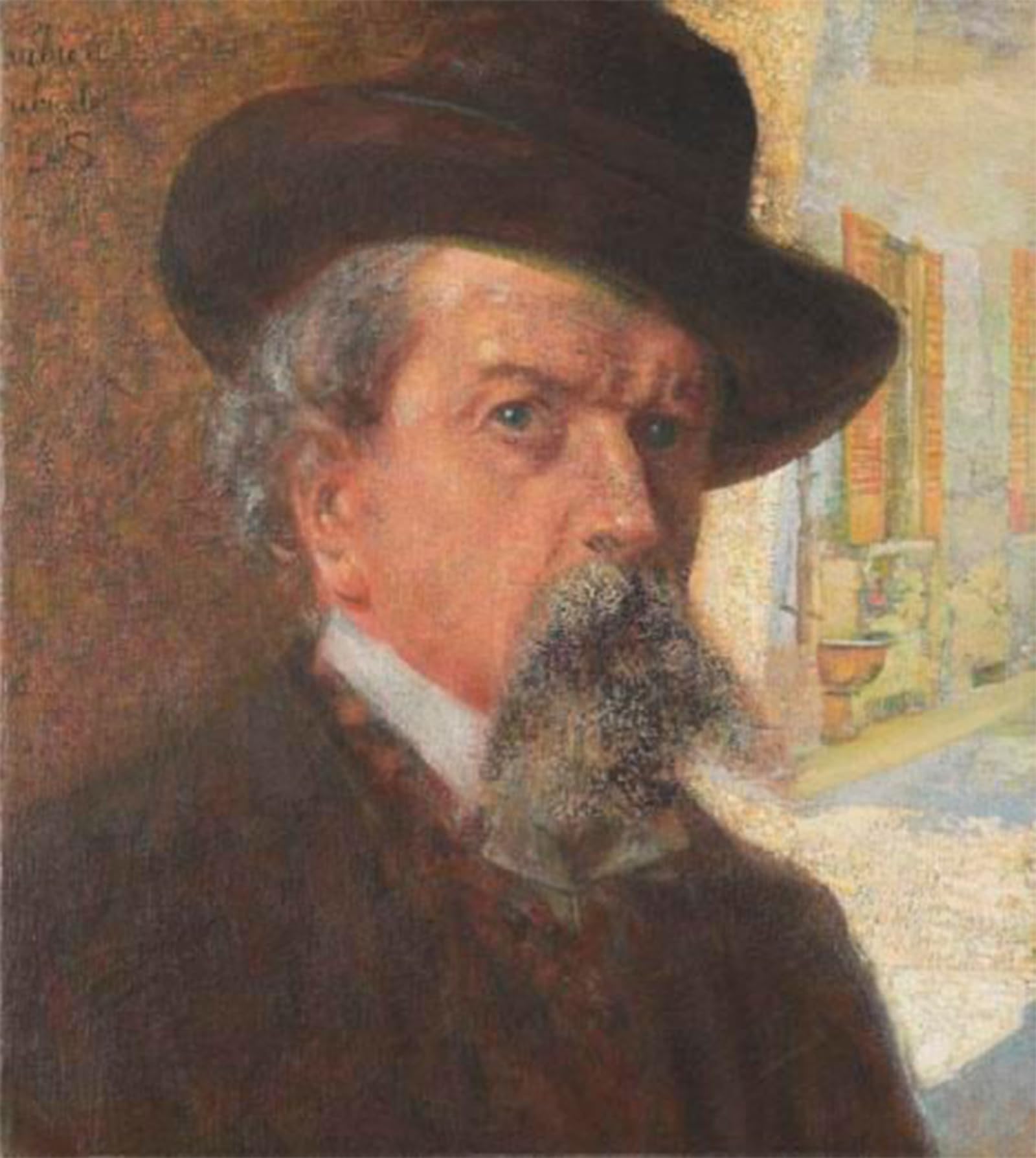 ARTXLXXBN Famous Painting Canvas Artwork Graffiti Print Ritratto Maschile by Segantini Portrait Canvas Image for Home Decor 60x90cm