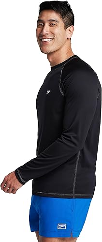 Miniatura 2 de Speedo Camiseta de natación para hombre, manga larga, ajuste holgado, protección ultravioleta