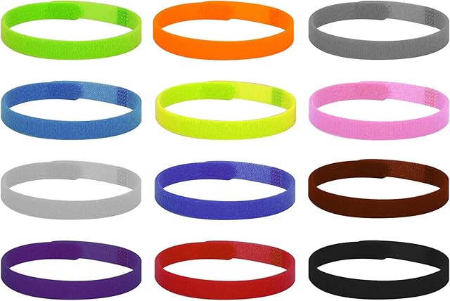 LUTER 12 Colors 20x1cm Puppy Collars, Soft Adjustable Whelping Collars for Puppy ID Collars for Newborn Dog Kittens for Pet