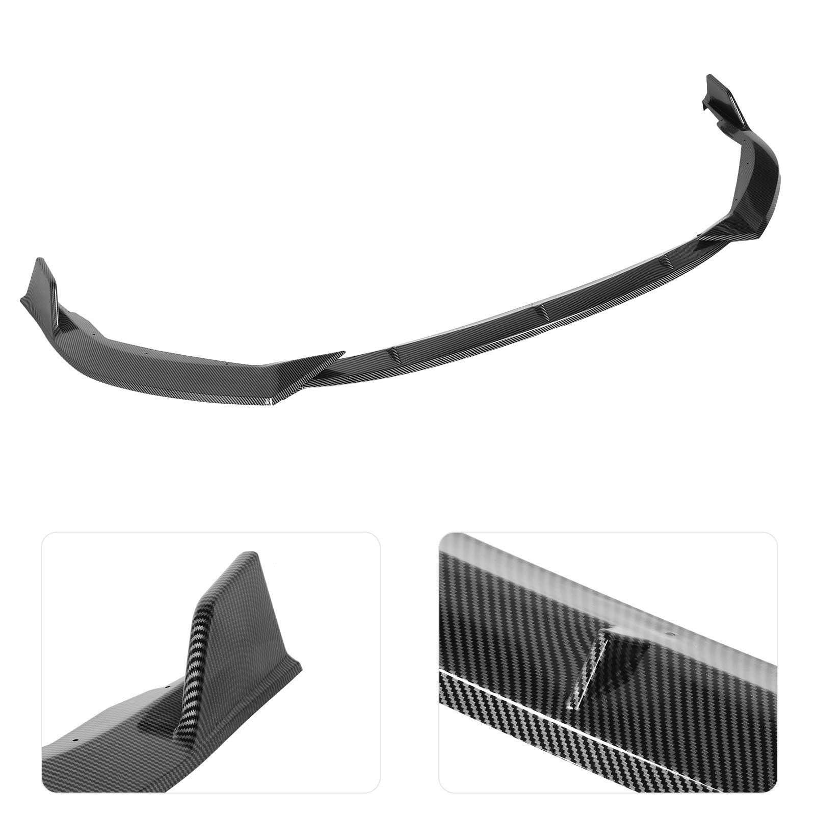 Spoiler przedniego zderzaka w stylu włókna węglowego regulowany aerodynamiczny rozdzielacz dla 2019 2020 3 sztuka ABS ochraniacz zderzaka