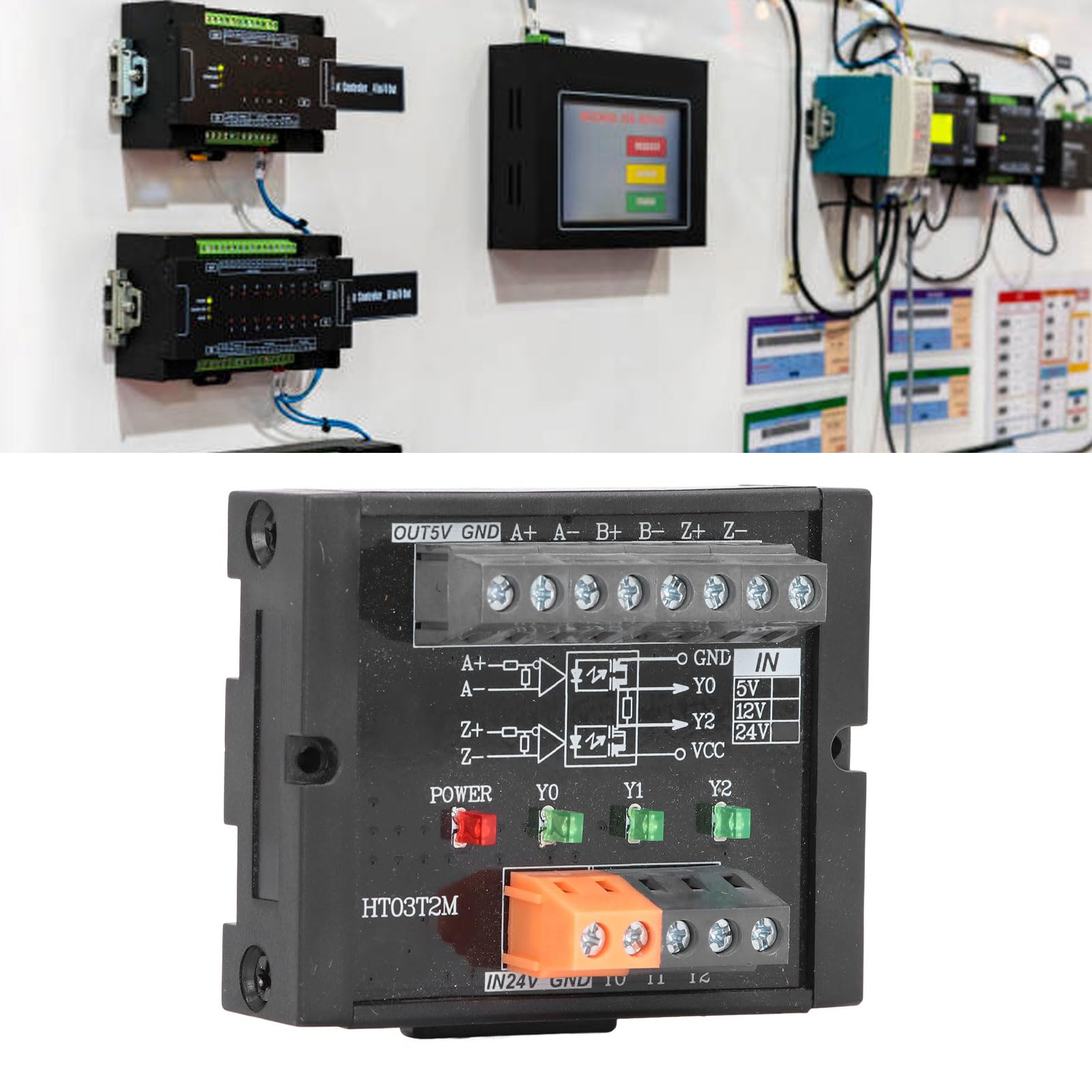 Modulo Convertitore di Segnale a 3per Encoder, Converte il Segnale TTL EIA422 423 in Uscita NPN PNP HTL TTL con Elevata Efficienza di Conversione (5V)