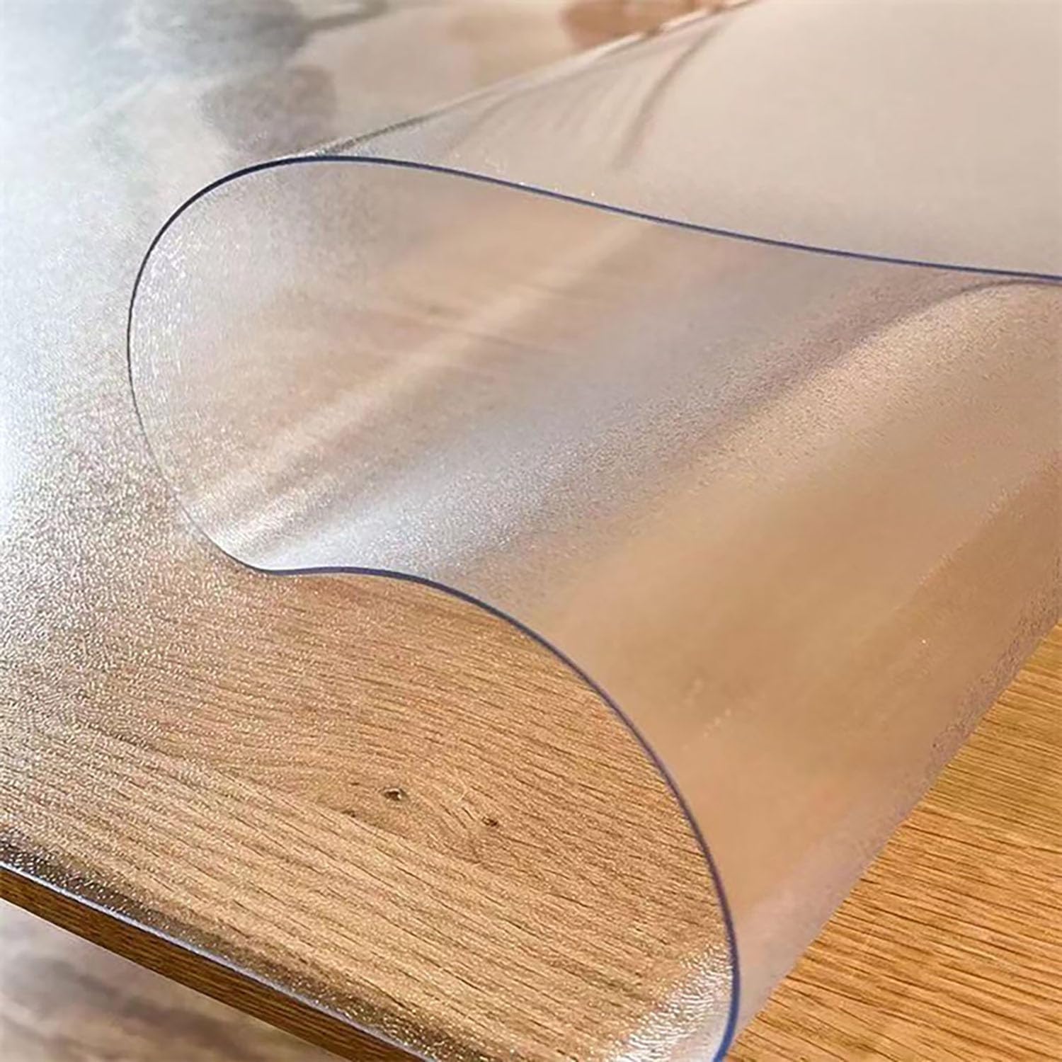 Nappe en PVC transparent finie les bulles et rayures sur la table