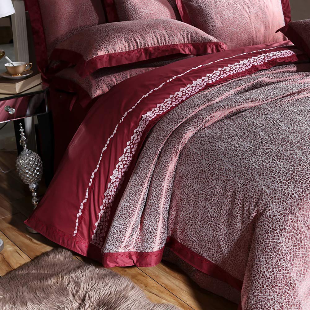 Amazon｜シルク キングサイズ デュベカバー キングサイズベッド レッド