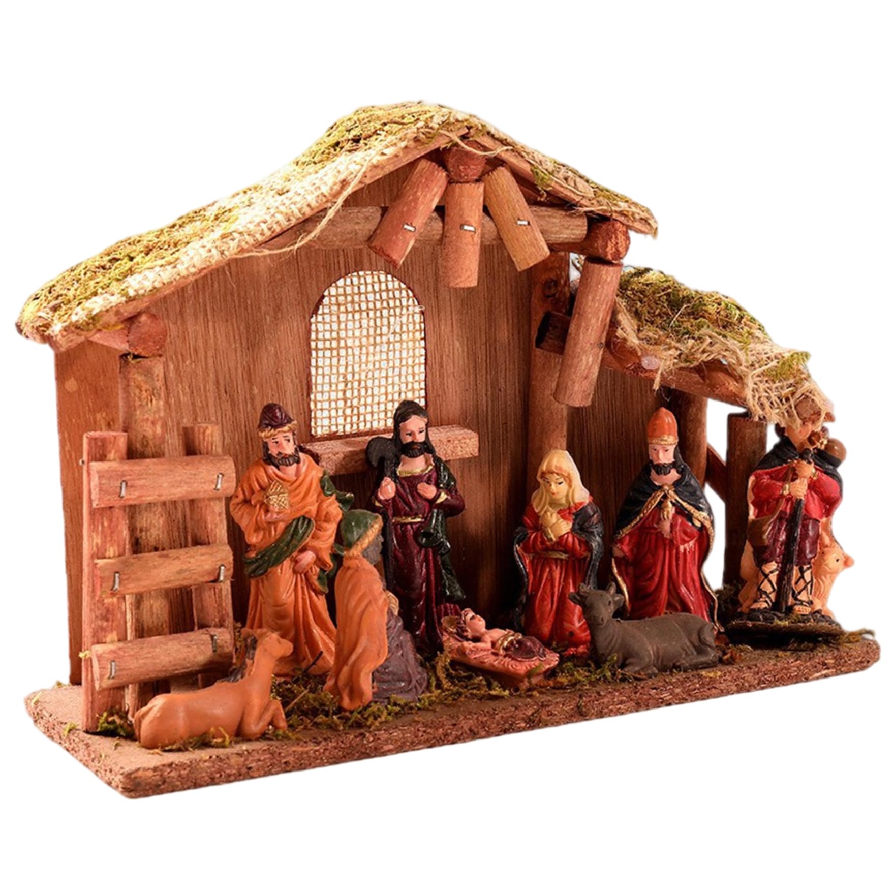 CAKEEYUM Christmas Nativity Set Religious Nativity Scene & Figures for Christmas Indoor Tabletop Decorations Set, Scene, Sets & Figures, Decora