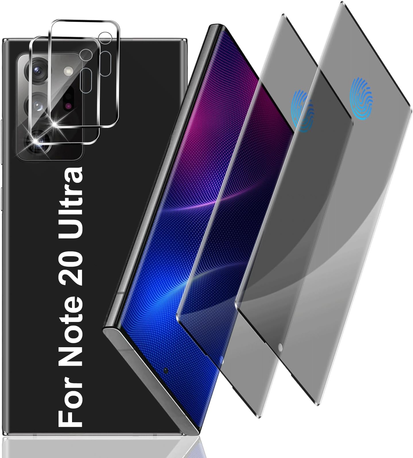 2+2 Pack For Note 20 Ultra Privacy Screen Protector with Camera Lens Protector,True 28° Anti-Spy,Full Coverage,9H Tempered Glass, Anti-Fingerprint,Scratch-Resistant,Bubble-Free,Easy Installation for Samsung Note 20 Ultra-6.9 Inch