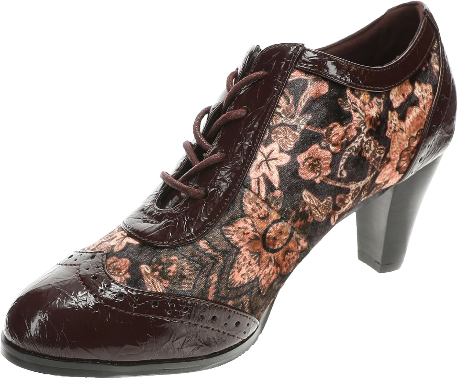 Masseys Women’s Clara Shootie with Laces and Stacked Heel