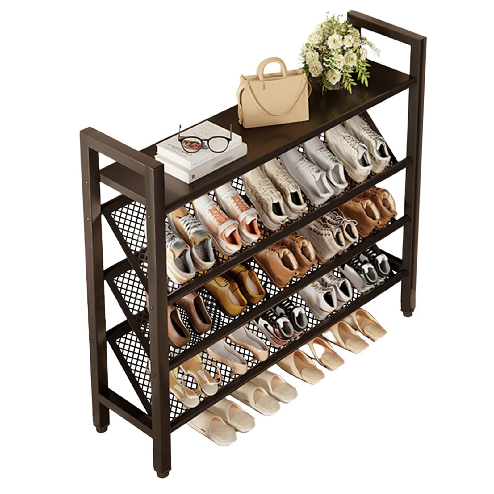 Étagère à chaussures pour porte d'entrée et couloir au design épuré