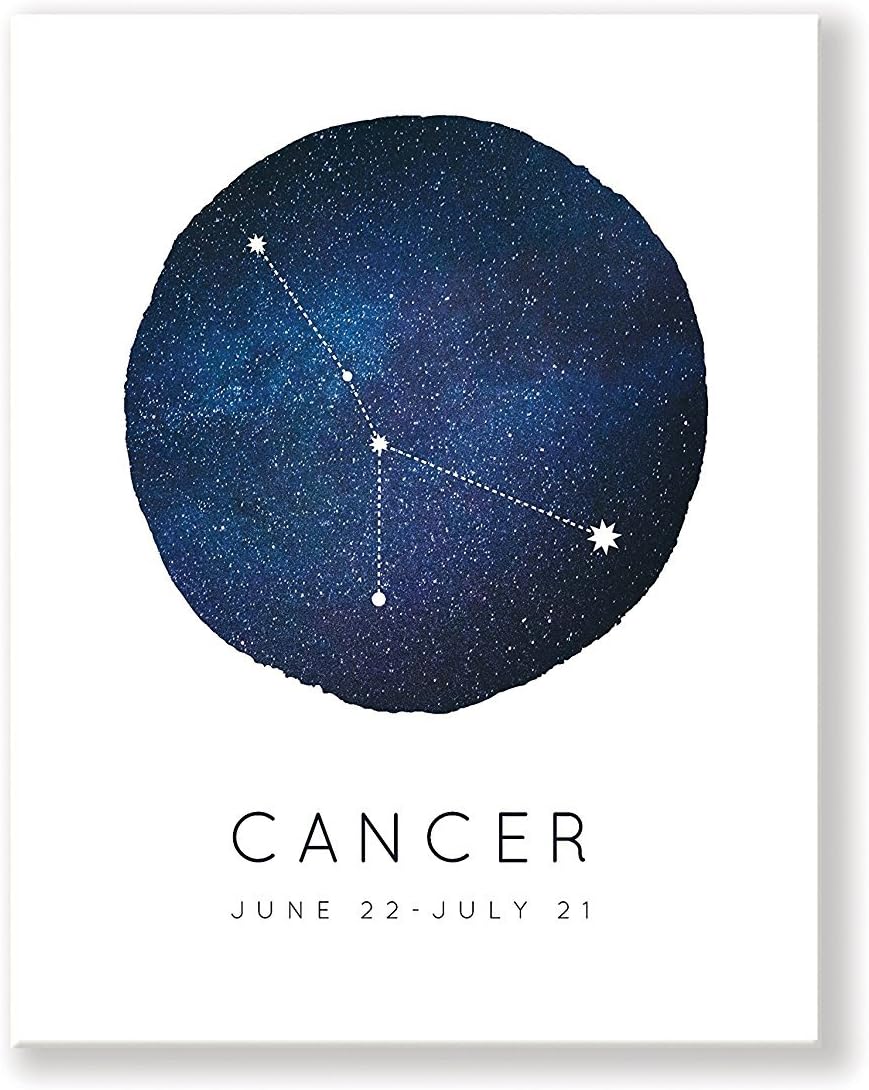 Kindred Sol Collective Cancer Zodiac Constellation Art 14" x 11" - Minimalist & Dreamy Astrology Print - Perfect for Star Lovers, Nursery Decor, Bedrooms, Playrooms, Classrooms and Gifts