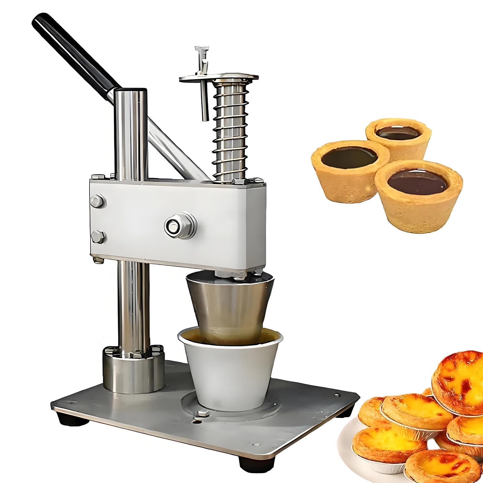 Epygnom Multicolor Egg Tart Making Machine, Manual Pie Press Machine With Mold For Baking Egg Tarts, Cheese Tarts, And Cookies, Muffin Cupcake Tins Moulds Tool For Home Commercial Use H41