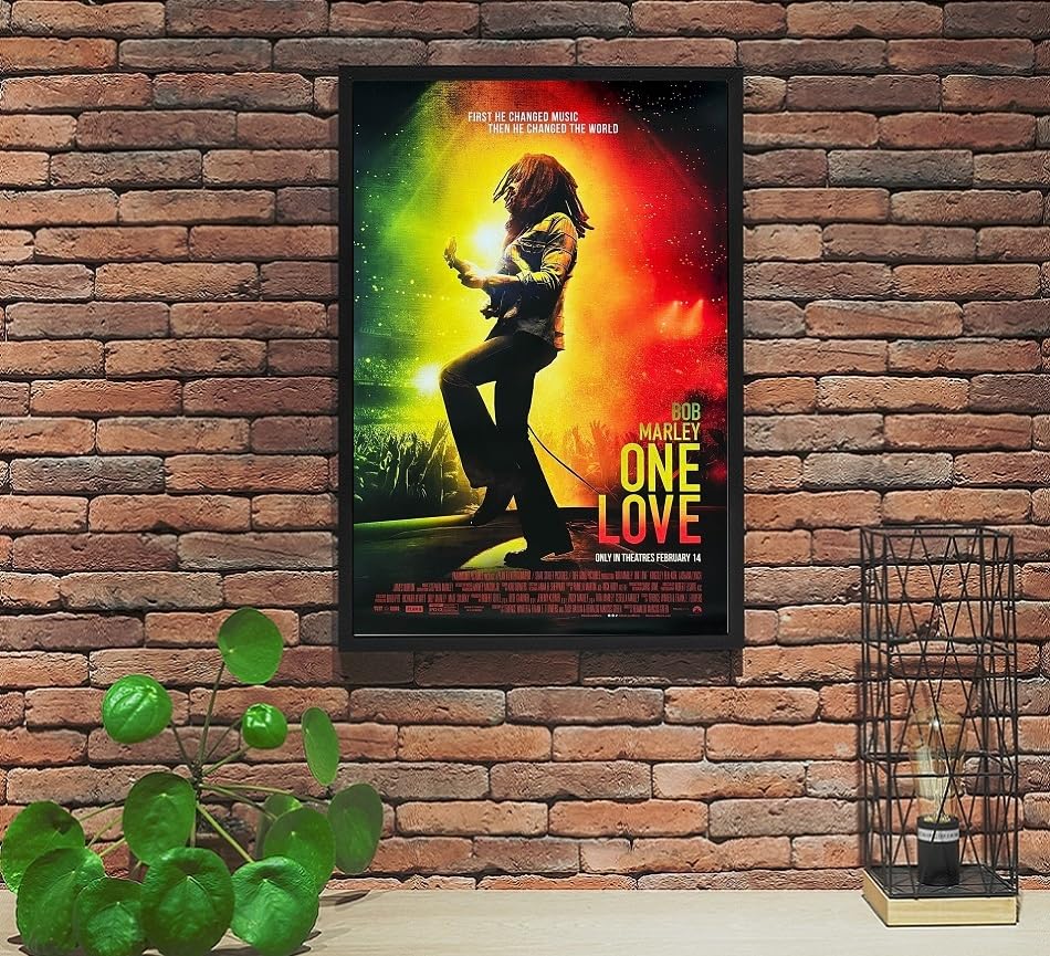 ボブマーリー　Bob Marley  ポスター額縁付き Amazon.co.jp: 映画ポスター ボブマーリー ワンラブ BOB MARLEY