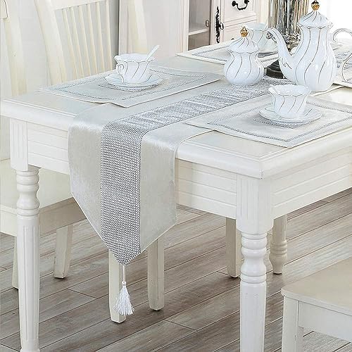 Miniatura 4 de HeMiaor - Camino de mesa con diamantes de imitación