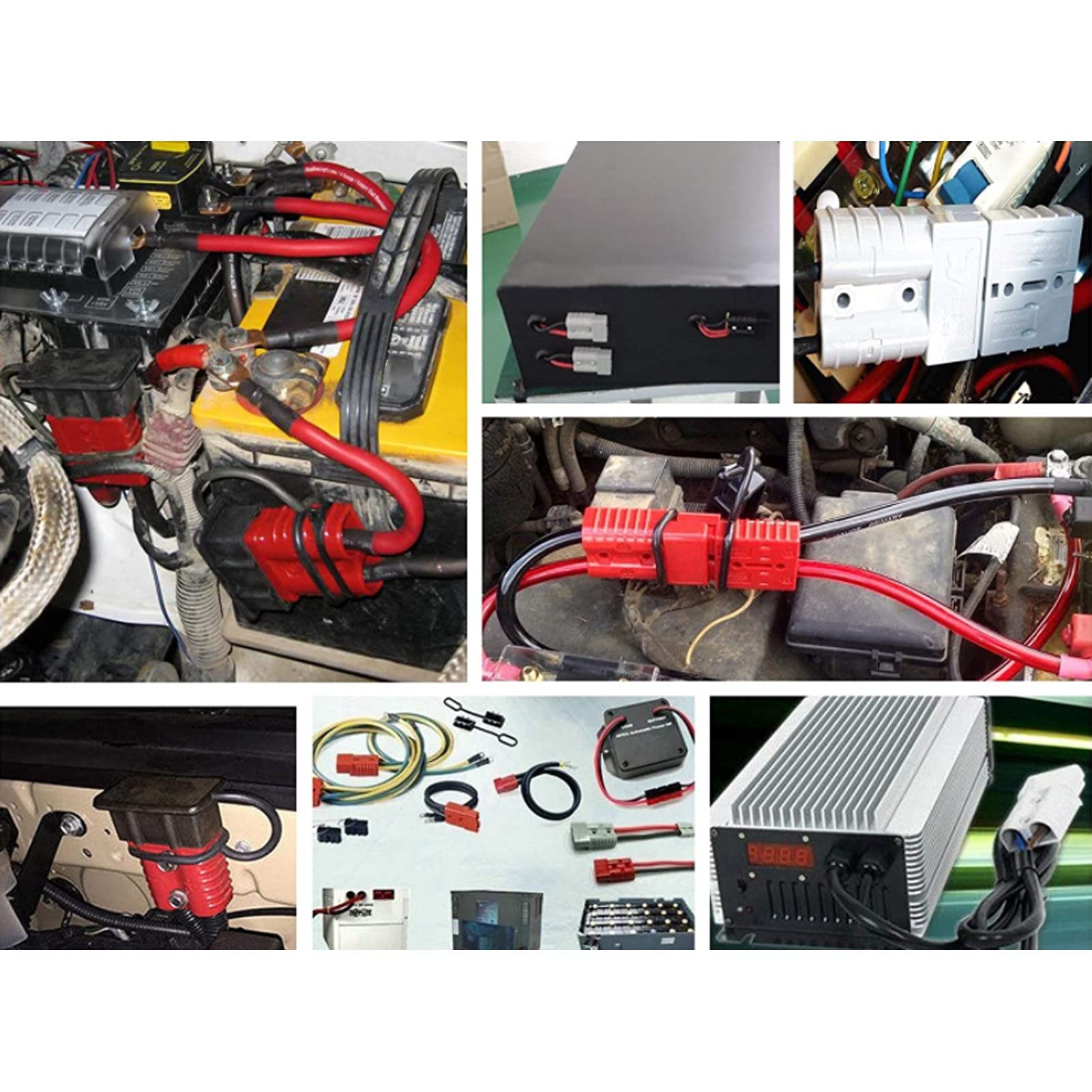 Kit de Connecteur Rapide pour Treuil électrique de Voiture, 175 Ampères, 1/0 Awg, Prise de Remplacement PC Ignifuge pour Composants de VTT et Accessoires Automobiles