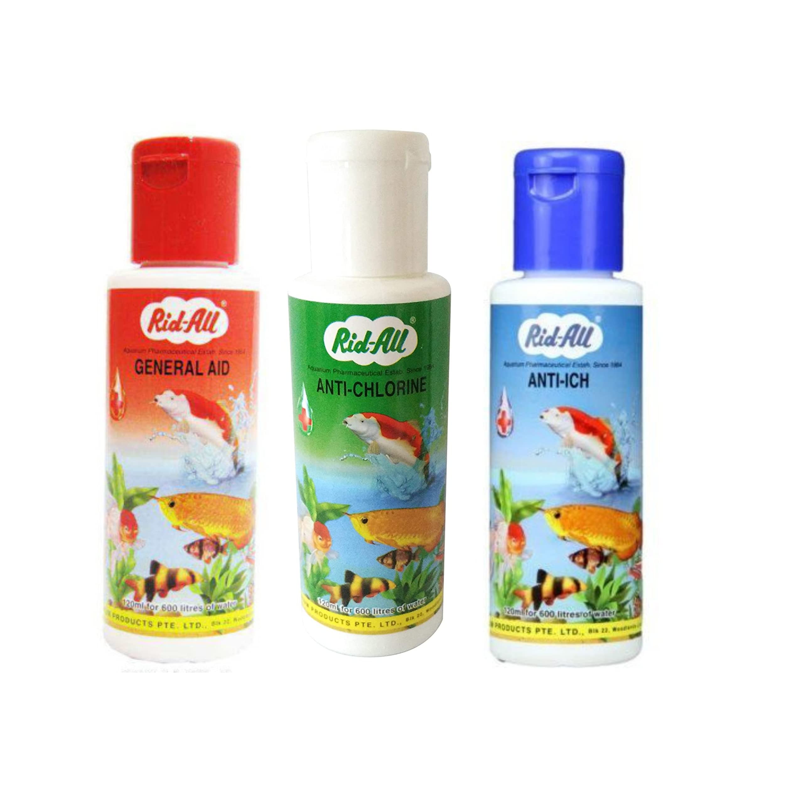 Foodie Puppies Rid-All Fish Medicine 120ml with Free Key Ring (Pack of 3)