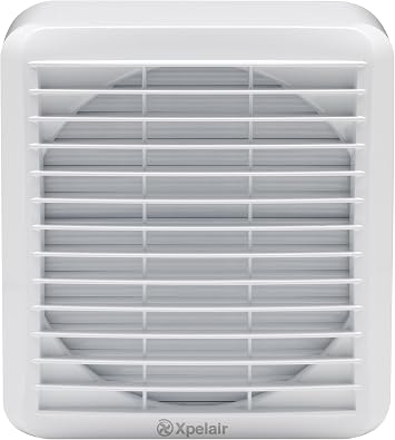 Xpelair GXC6EC 6 Inch/ 150mm Extractor Fan, 220-240V 50/60HZ With EC motor, For Fitting in Kitchen Single & Double Glazed Windows With Pullcord, White
