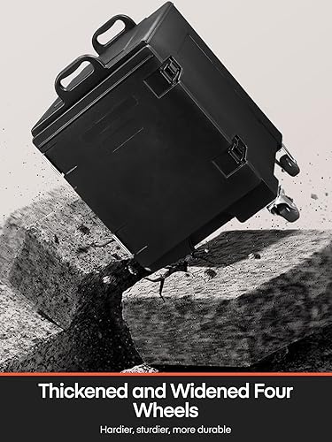 Miniatura 8 de Caja caliente para catering, calentador de alimentos portátil de 82 cuartos de galón con ruedas, transportador de bandeja de alimentos aislado