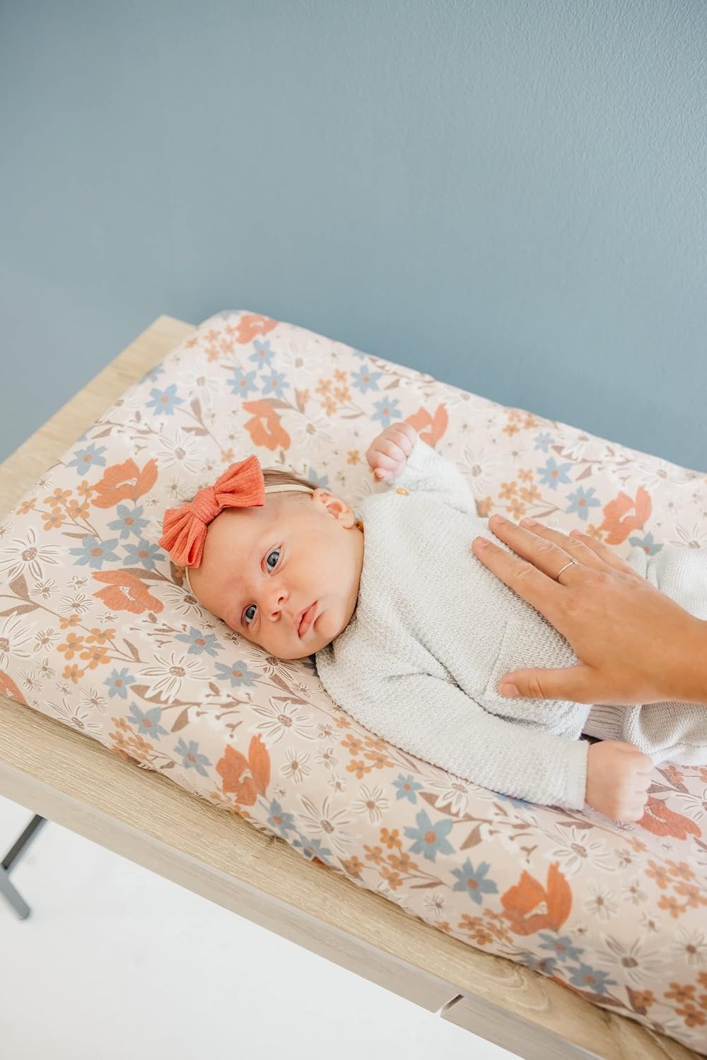 Copper Pearl Premium Knit Changing Pad Cover Soft, Stylish, and Universal Fit for All Standard Diaper Changing Pads, Trendy Design Changing Pad Covers, Eden