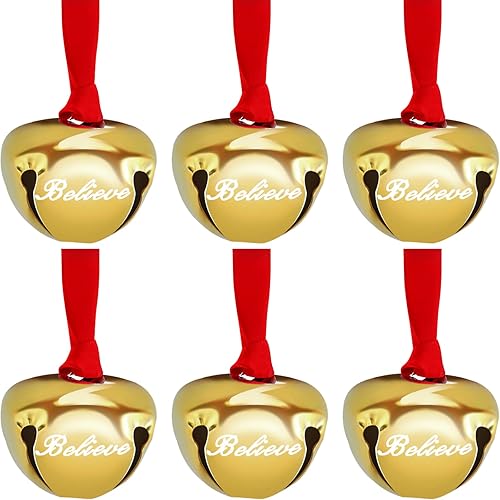 6 campanas de Navidad de 1.5 pulgadas, decoración de trineo, campanas de cascabel, campanas de árbol de Navidad para regalo de Navidad, decoración