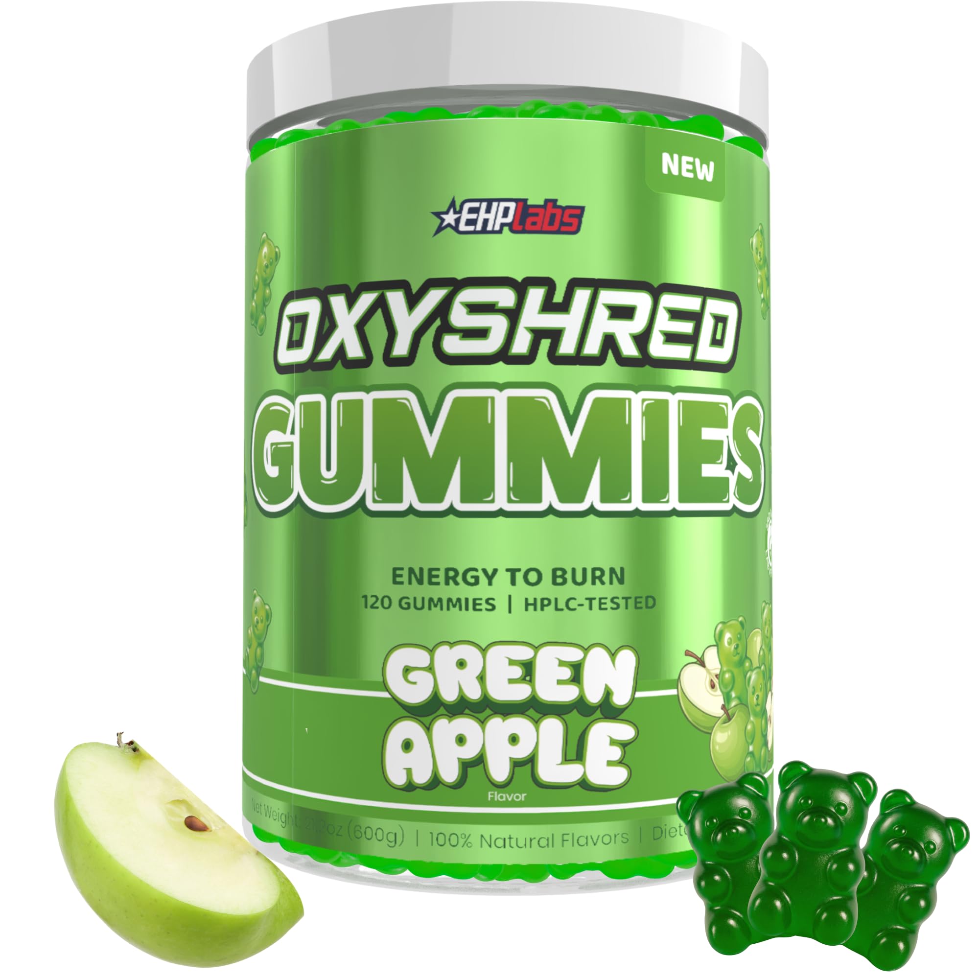EHP Labs OxyShred Pre Workout Energy Gummies, Strawberry, 60 Servings — Amazon image 12