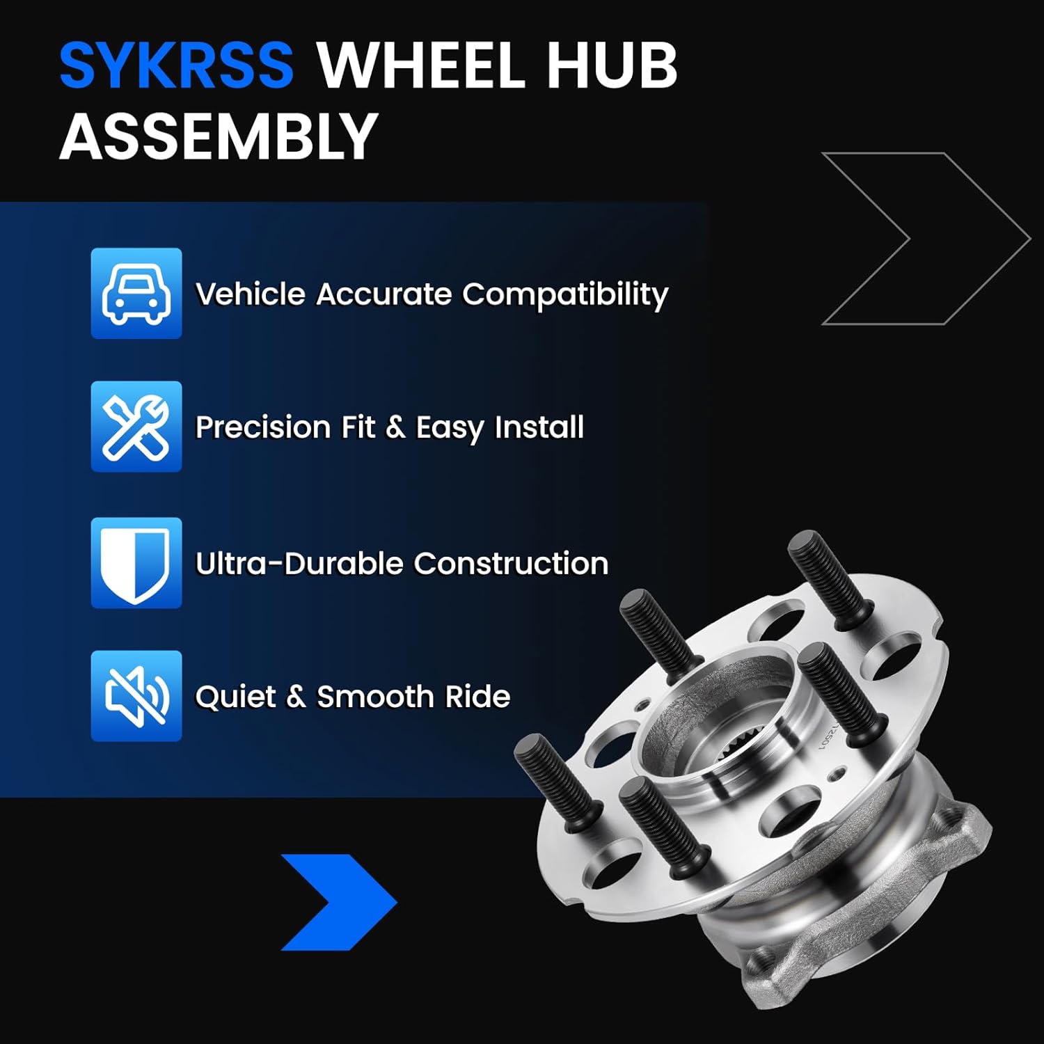 512501 Rear Wheel Bearing and Hub Assembly Compatible with Acura RDX 2013-2015 3.5L V6, Compatible with Honda CR-V 2012-2016 2.4L L4, Fits for AWD Models, 1PCS