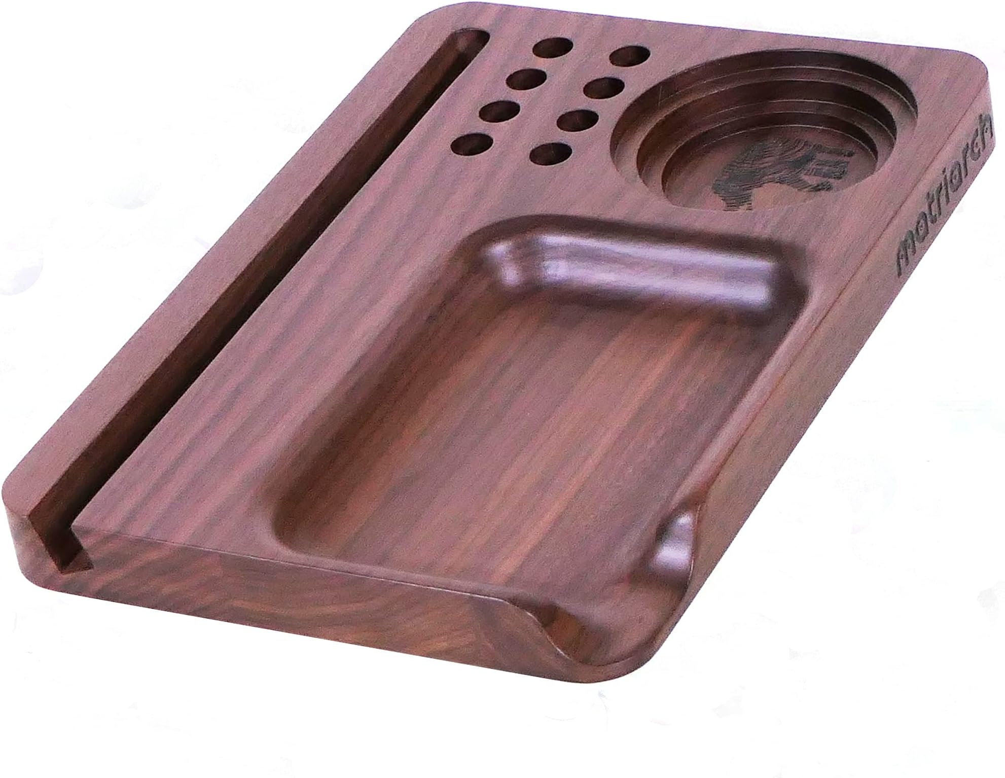 Black Walnut Wooden Rolling Tray