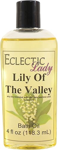 Aceite de baño Lily of The Valley de Eclectic Lady - Aceite de baño perfumado - Aceite de baño relajante e hidratante - Aceite corporal fragancia
