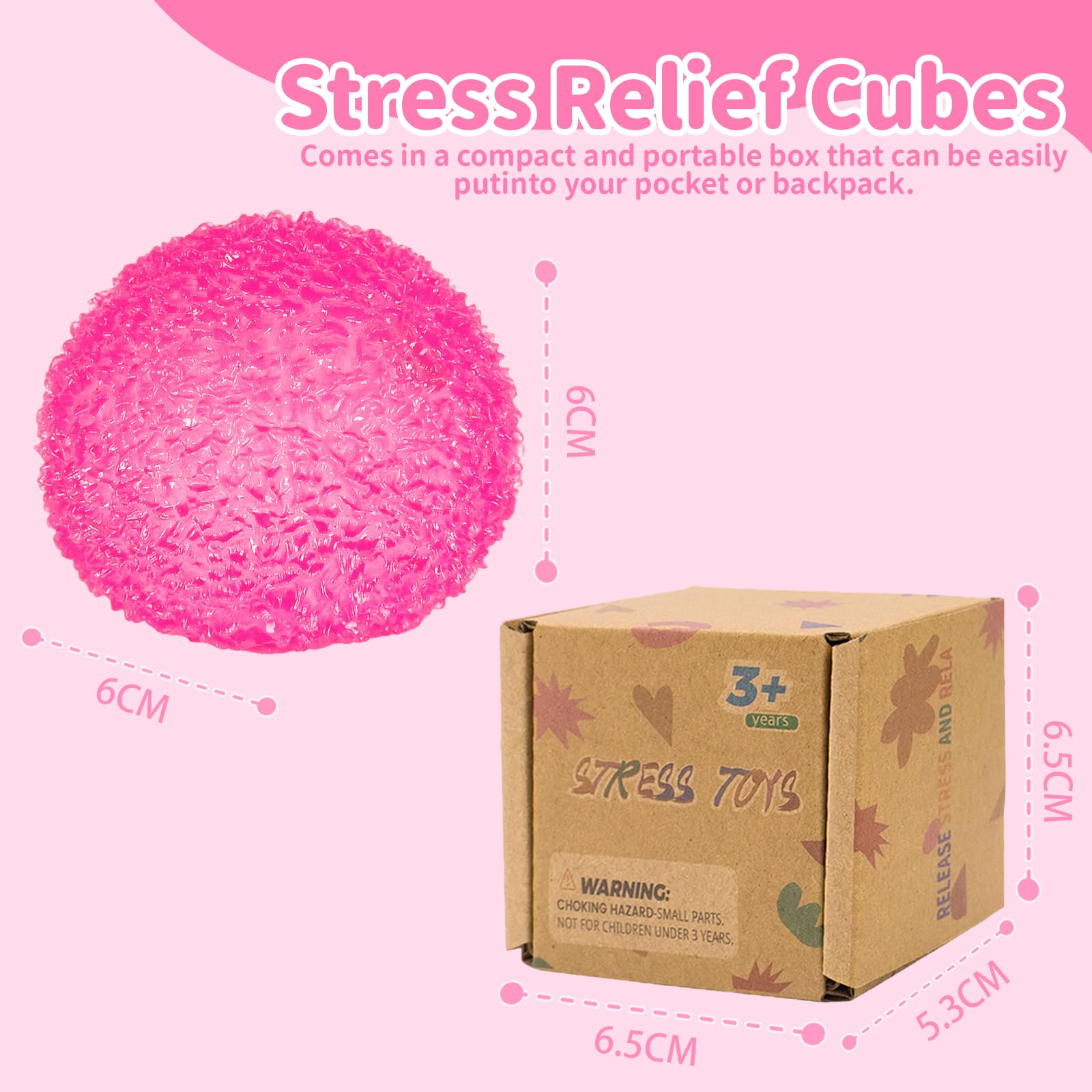 Graphinza Squeeze Toys for Kids 2.36in Stress Relief Balls, Durable & Safe Stress Toys for Boys and Girls Age 3+ - Image 2