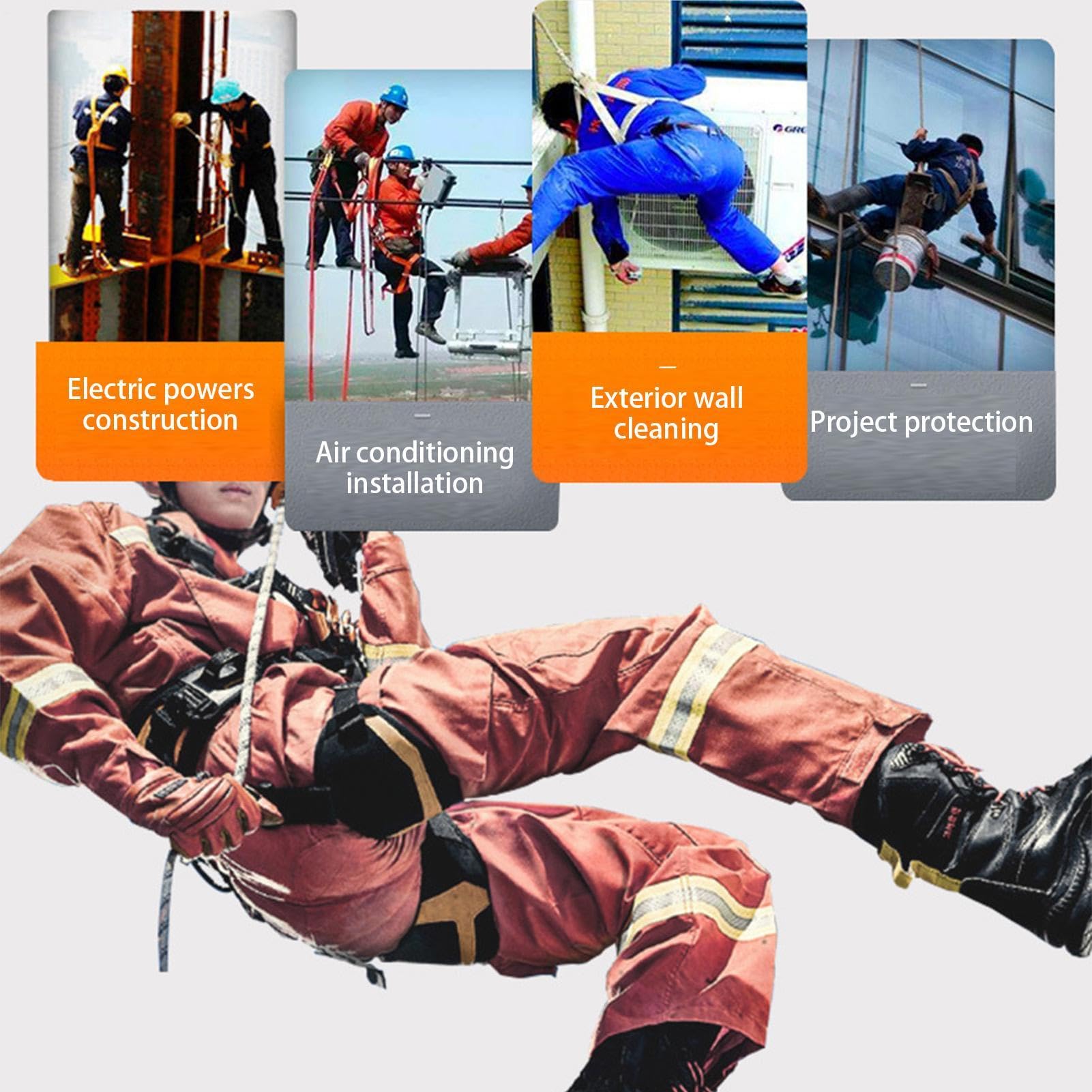 Cuerda de supervivencia de emergencia, cuerda resistente, gancho de liberación rápida, cuerda de escalada multiusos, línea de seguridad de rescate para aventuras al aire , senderismo, camping