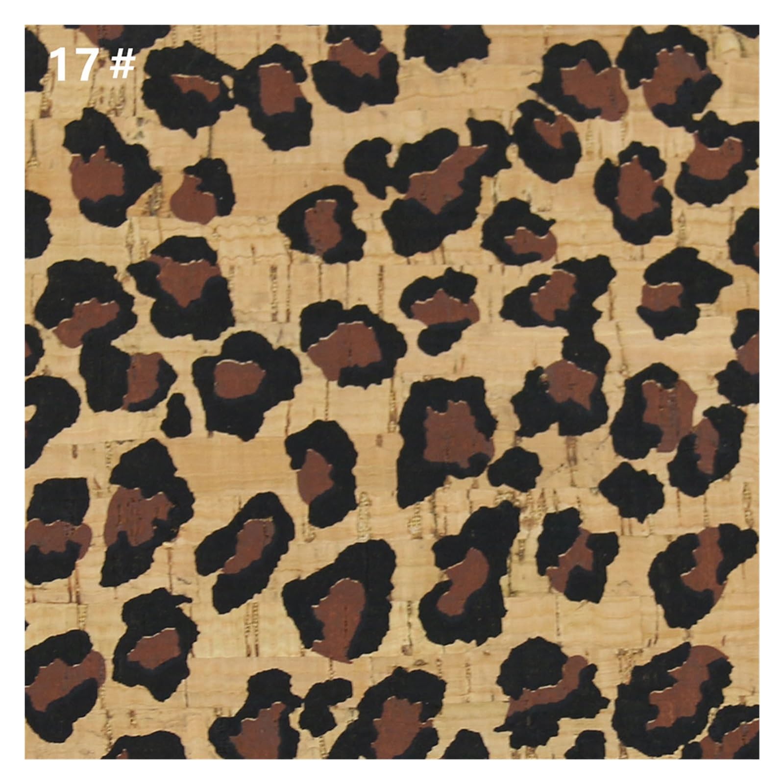 1 Meter PU-Kunstleder-PU-Stoff Mit Korkdruck | Holz 135 cm for Handtaschen, Schuhe, Geldbörsen, Krawatten, Bastelarbeiten(Color17)