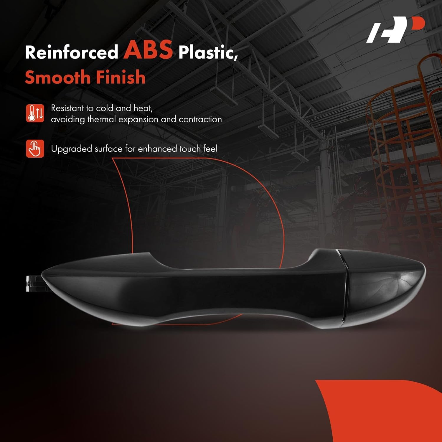 A-Premium Rear Left Driver Side Exterior Door Handle Compatible with Toyota Corolla 2014-2019, Smooth Black, Replace# 69212-02080-C0, 69228-02040-C0