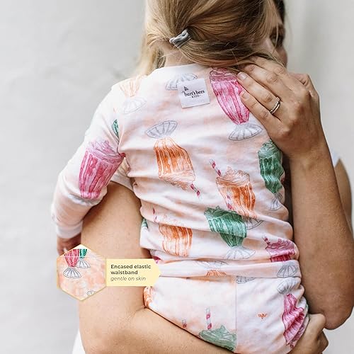 Miniatura 149 de Burt's Bees Baby Pijama para niña, 2 piezas, camiseta de manga larga y pantalones de algodón orgánico