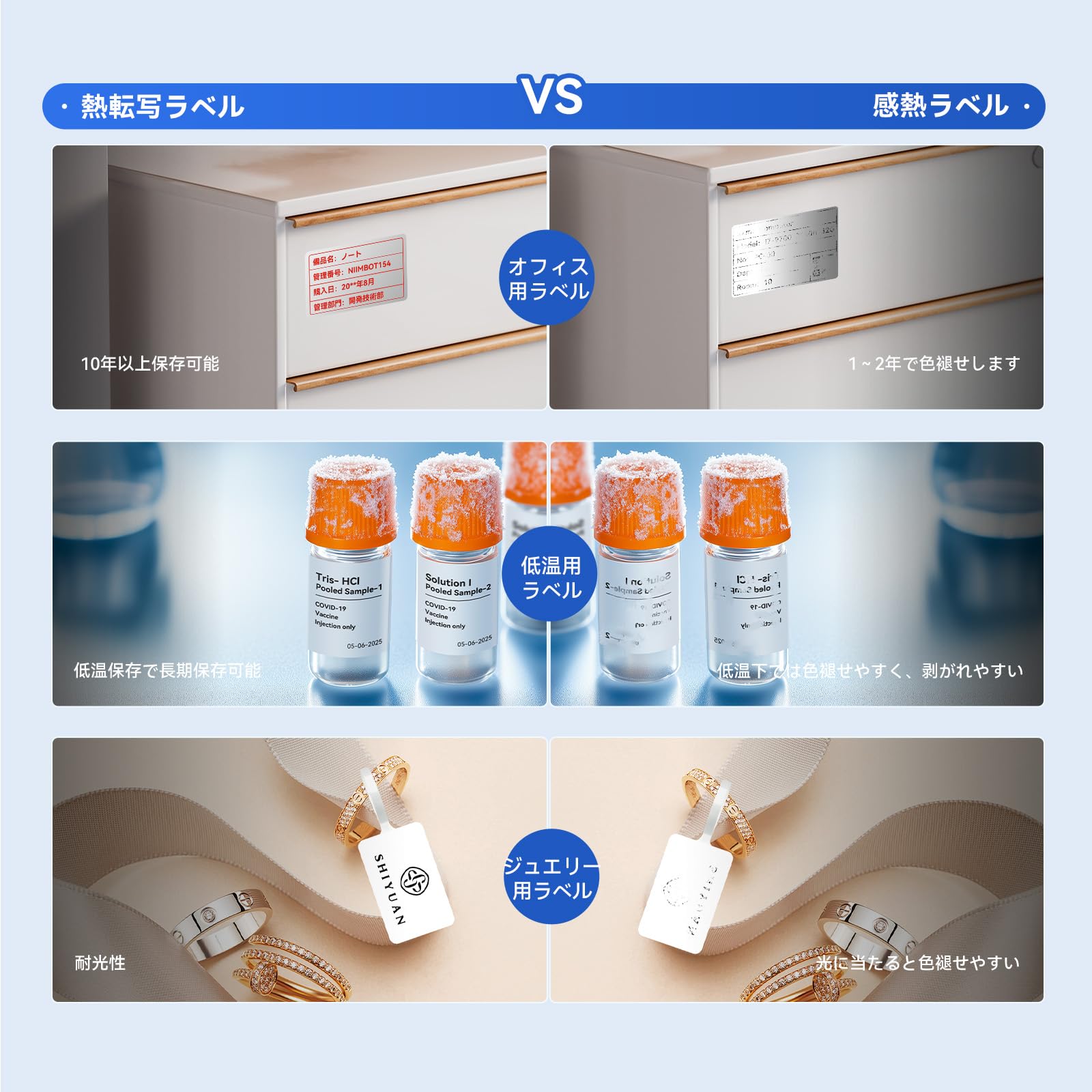 Amazon.co.jp: NIIMBOT 熱転写リボン M2互換ラベルリボン 純正 リボン