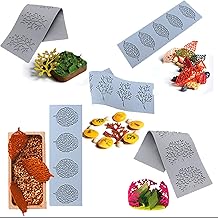 Cake Moulds, 5pcs Silicone Cake Lace Molds, Coral Leaf Pattern Fondant Cake Embossing Mat, Sugar Decorating Craft Tools for DIY Fondant Cake Decorating