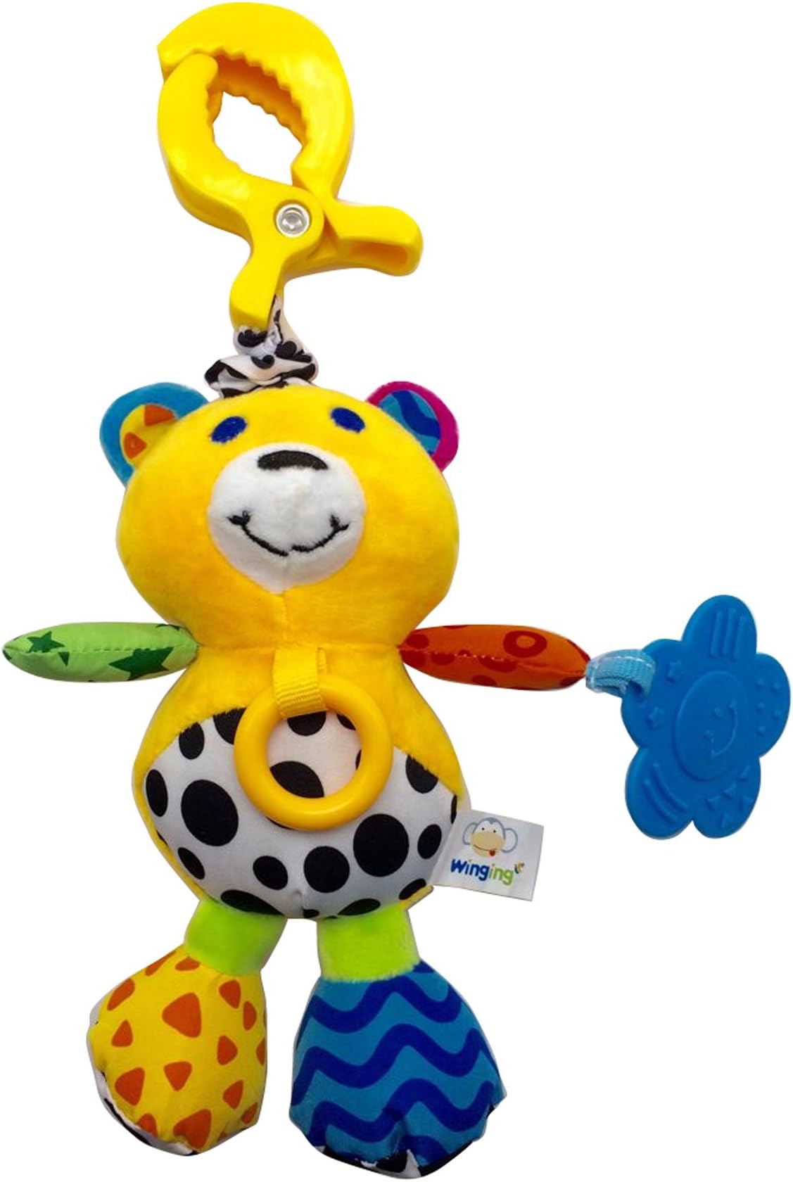 Wingingkids Pushchair Toys Hanging Toys for Crib 0-3 Year Old Baby Rattles Toy Gift Teether with Bell Cute Bear