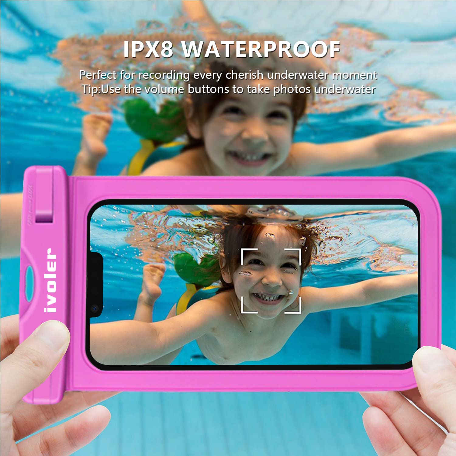 iVoler [4 Pezzi Custodia Impermeabile Smartphone IPX8, Sacchetto Impermeabile Cellulare fino a 7.0'', Universale Cover Subacquea per iPhone 17/16/15 Pro Max, Samsung, Xiaomi (Nero+Magenta+Blu+Verde)